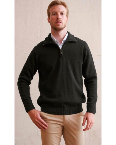 Jersey cuello semicisne. 50% Lana Virgen - 50% Acrílico Marengo