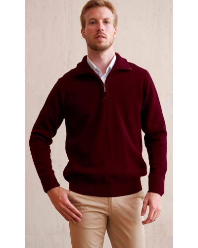 Jersey cuello semicisne. 50% Lana Virgen - 50% Acrílico Marengo