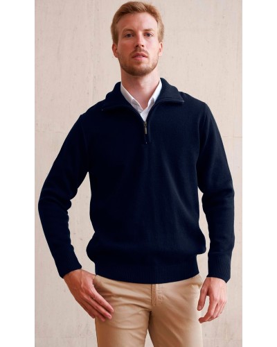 Jersey cuello semicisne. 50% Lana Virgen - 50% Acrílico Marengo