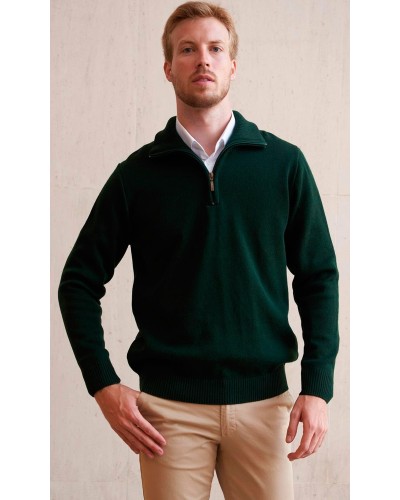 Jersey cuello semicisne. 50% Lana Virgen - 50% Acrílico Marengo