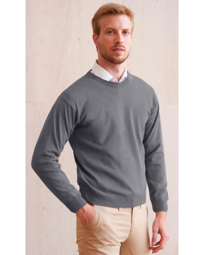 Jersey cuello redondo 100% Algodón Camel
