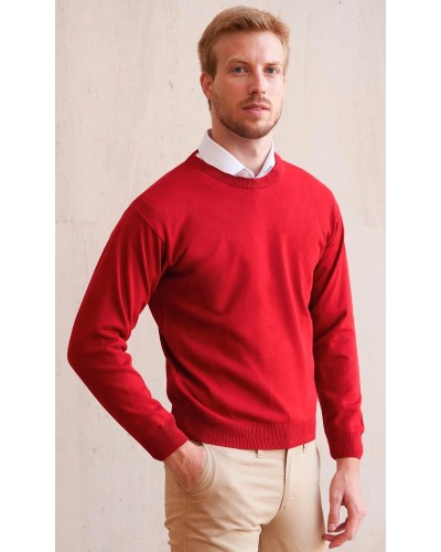 Jersey cuello redondo 100% Algodón Camel