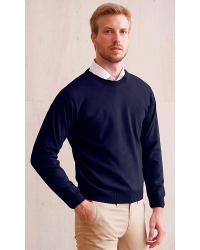 Jersey cuello redondo 100% Algodón Camel