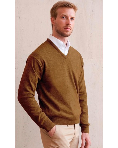 Jersey cuello pico 100% Algodón Petroleo