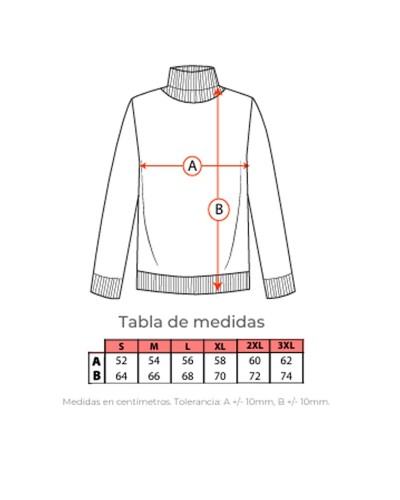 Jersey hombre cuello cisne. 50% Lana Merino - Acrílico Marengo