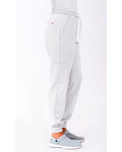 Pantalón tipo Jogger microfibra elás Hidroflex. 100% Pol. BLANCO