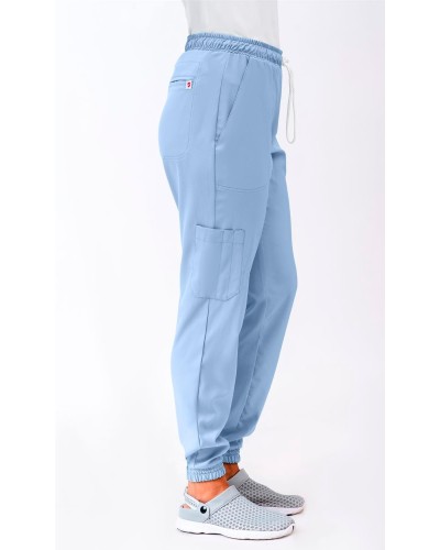 Pantalón tipo Jogger microfibra elás Hidroflex. 100% Pol. BLANCO