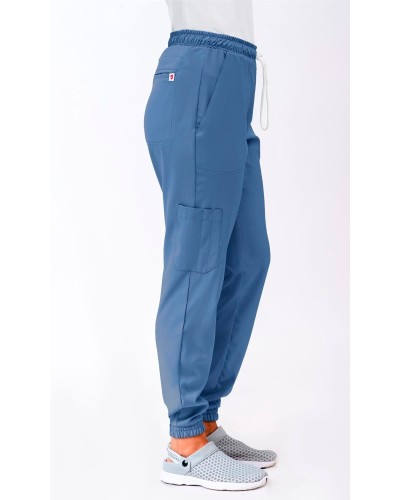 Pantalón tipo Jogger microfibra elás Hidroflex. 100% Pol. BLANCO
