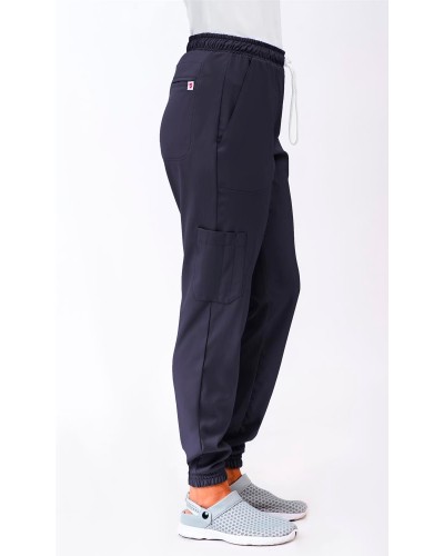Pantalón tipo Jogger microfibra elás Hidroflex. 100% Pol. BLANCO
