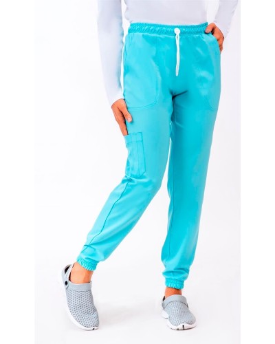Pantalón tipo Jogger microfibra elás Hidroflex. 100% Pol. BLANCO