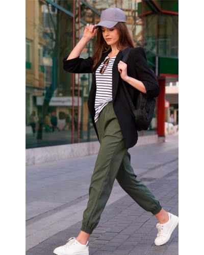 Pantalón tipo Jogger microfibra elás Hidroflex. 100% Pol. BLANCO