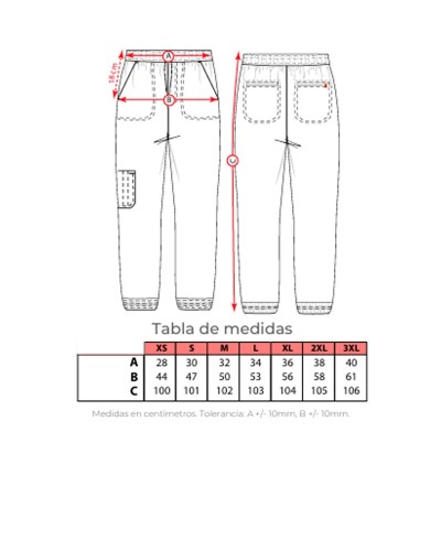 Pantalón tipo Jogger microfibra elás Hidroflex. 100% Pol. BLANCO
