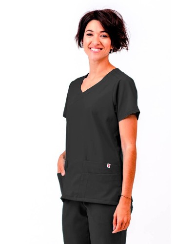 Casaca Mujer Cruzada Microfibra. 100% Pol. BLANCO