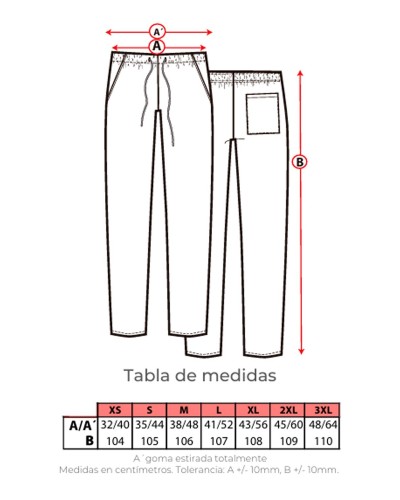 Pantalón Unisex Microfibra cint. elast. cordón 