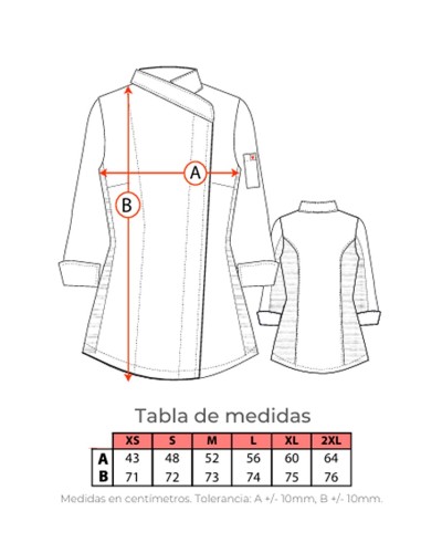 Chaqueta Cocina de Mujer. 100% Poliéster