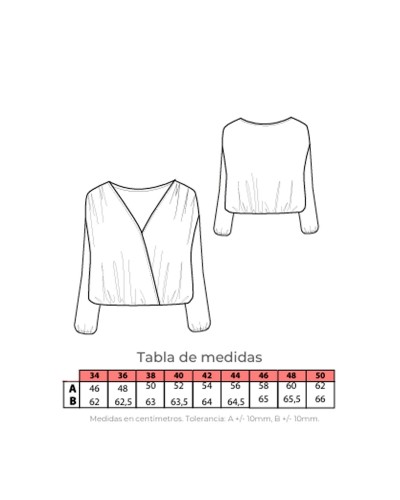 Blusa Abullonada con goma en puño y bajo. 95% Poliéster 5% Spandex 160 gr/m2