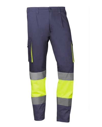 Pantalón Alta Visibilidad Multibolsillos. 98% algodón. - 2% Elastano