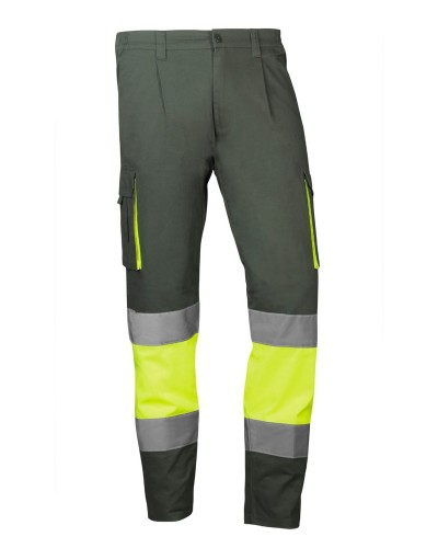 Pantalón Alta Visibilidad Multibolsillos. 98% algodón. - 2% Elastano