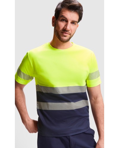 Camiseta Técnica Bicolor Alta Visibilidad. 55% Alg./45% Pol. 170 g/m²