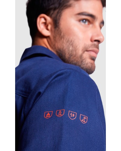 Chaqueta tejido ignífugo.