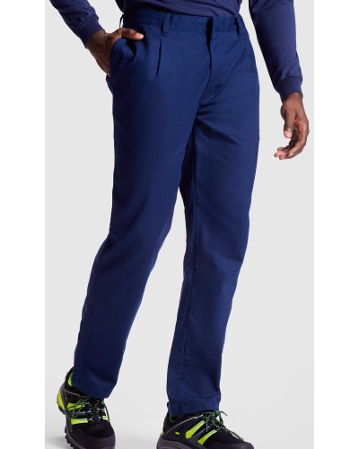 Pantalón tejido ignífugo. 98% algodón / 2% fibra de carbono, sarga, 360 g/m².