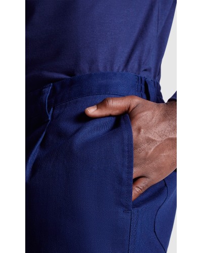 Pantalón tejido ignífugo. 98% algodón / 2% fibra de carbono, sarga, 360 g/m².