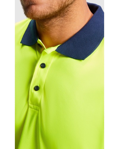 Polo Técnico Alta Visibilidad. 100 % polyester bird´s eye, 170 g/m².