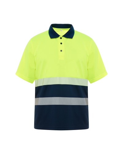 Polo Técnico Alta Visibilidad. 100 % polyester bird´s eye, 170 g/m².