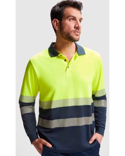 Polo Técnico Alta Visibilidad. 100 % polyester bird´s eye, 170 g/m².