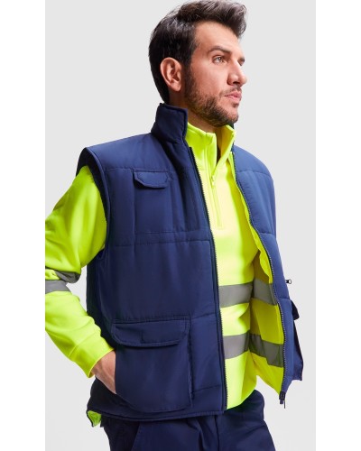 Chaleco Reversible multibols. Alta Visibilidad. 100 % polyester