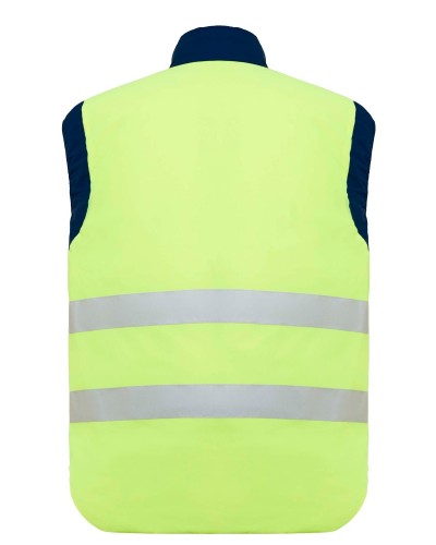 Chaleco Reversible multibols. Alta Visibilidad. 100 % polyester