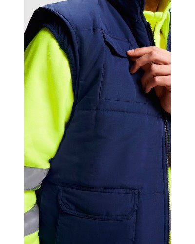 Chaleco Reversible multibols. Alta Visibilidad. 100 % polyester