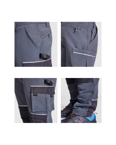Pantalón Multibolsillos. 90% Poli - 10% Elas 260 g/m²