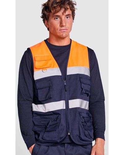 Chaleco Multibols. Alta Visibilidad. 65 % polyester - 35% Algodón.