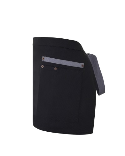 Delantal Canvas. 65%pol.-35%alg.320 g/m2 NEGRO/GRIS