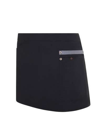 Delantal Canvas. 65%pol.-35%alg.320 g/m2 NEGRO/GRIS