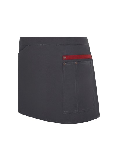 Delantal Canvas. 65%pol.-35%alg.320 g/m2 NEGRO/GRIS