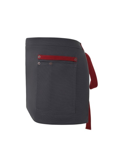 Delantal Canvas. 65%pol.-35%alg.320 g/m2 NEGRO/GRIS