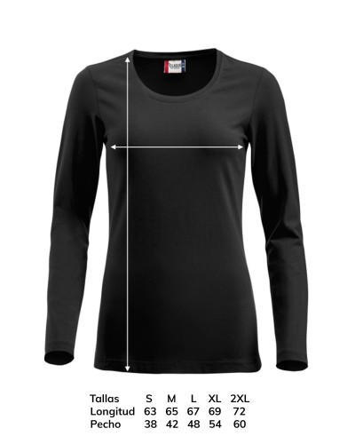 Camiseta Elástica manga larga. 95% Alg. 5% Elas. 170gr/m2