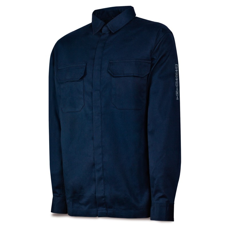 Camisa Ignífuga y Antiestática. Algodón 220 gr.