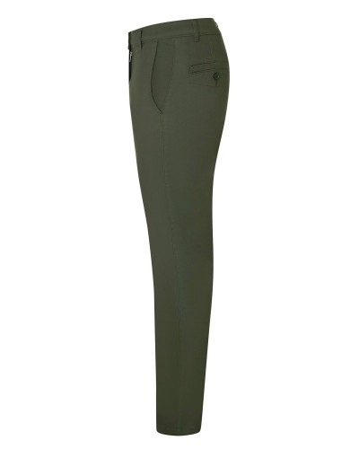 Pant. Chino Stretch Mujer. 98% Algo.2% Elas.260 g/m2 VERDE OLIVA
