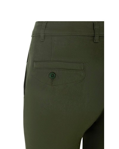 Pant. Chino Stretch Mujer. 98% Algo.2% Elas.260 g/m2 VERDE OLIVA