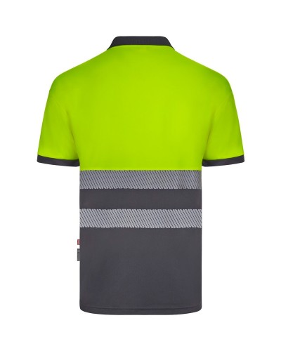 Polo Poliéster Reciclado Bicolor M/C Cinta Segmentada. UPF 50+
