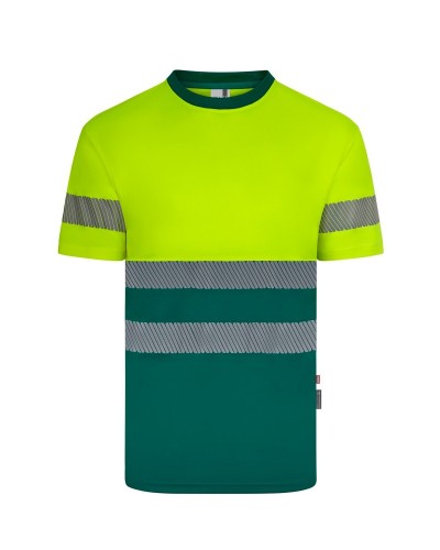 Camiseta Poliéster Reciclado Bicolor M/C Cinta Segmentada. UPF 50+