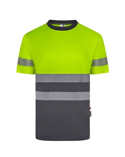 Camiseta Poliéster Reciclado Bicolor M/C Cinta Segmentada. UPF 50+
