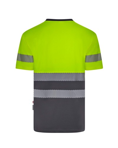 Camiseta Poliéster Reciclado Bicolor M/C Cinta Segmentada. UPF 50+