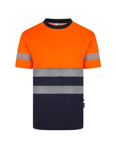 Camiseta Poliéster Reciclado Bicolor M/C Cinta Segmentada. UPF 50+