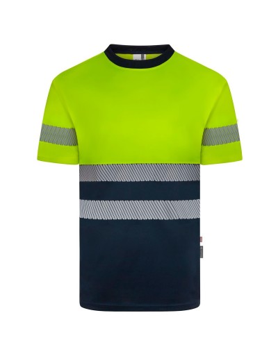 Camiseta Poliéster Reciclado Bicolor M/C Cinta Segmentada. UPF 50+
