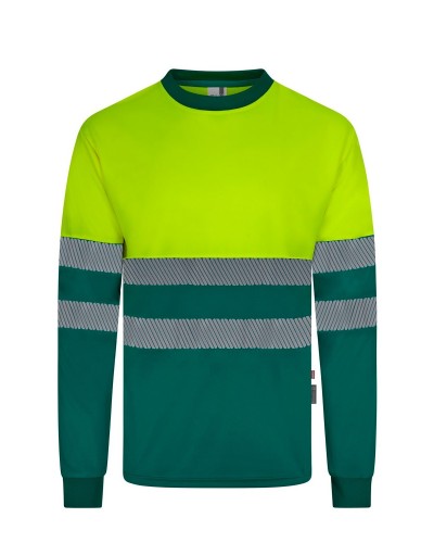 Camiseta Poliéster Reciclado Bicolor M/L Cinta Segmentada. UPF 50+