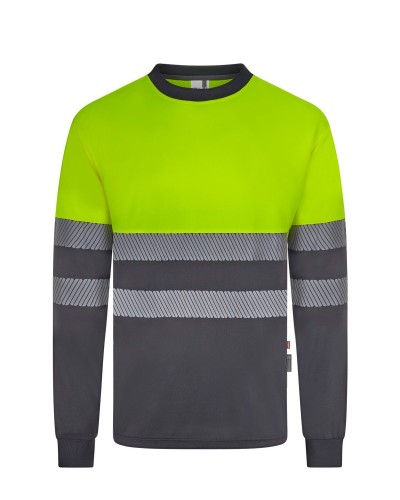 Camiseta Poliéster Reciclado Bicolor M/L Cinta Segmentada. UPF 50+